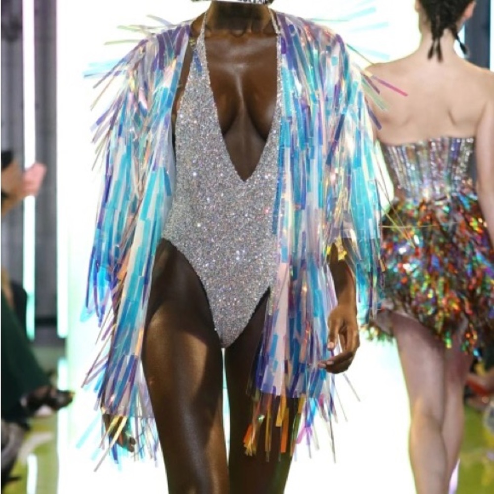 Rami Kadi SS19 couture crystallized bodysuit